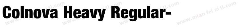 Colnova Heavy Regular字体转换